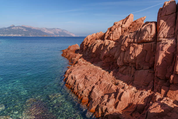 Rocky seaside with beautiful water color and amazing rock colors