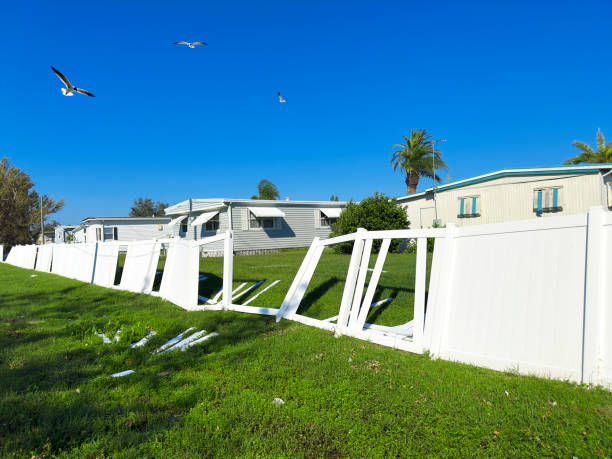 Residential area after Hurricane Milton in Sarasota, Florida