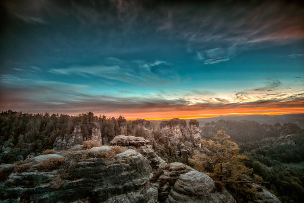istock Bastei Bridge at Night, Saxon Switzerland, Germany 2185024231