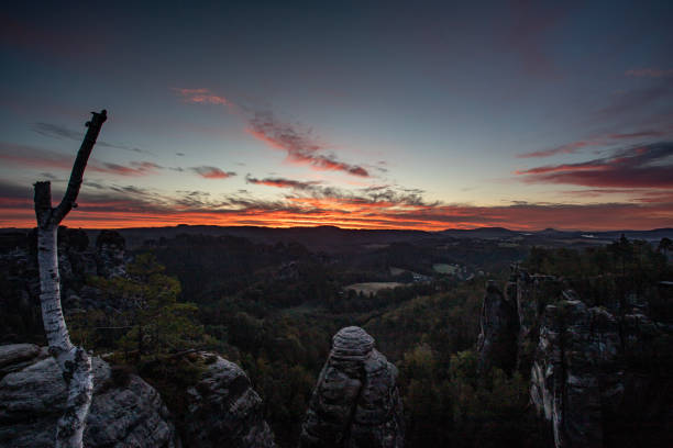 istock Bastei Bridge at Night, Saxon Switzerland, Germany 2185024271