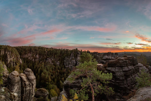 istock Bastei Bridge at Night, Saxon Switzerland, Germany 2185024278