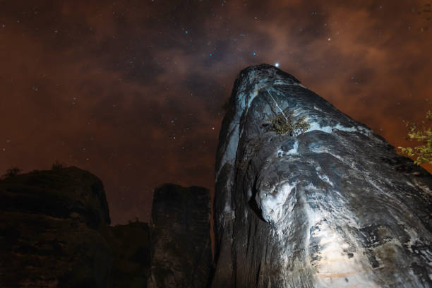 istock Bastei Bridge at Night, Saxon Switzerland, Germany 2185024305