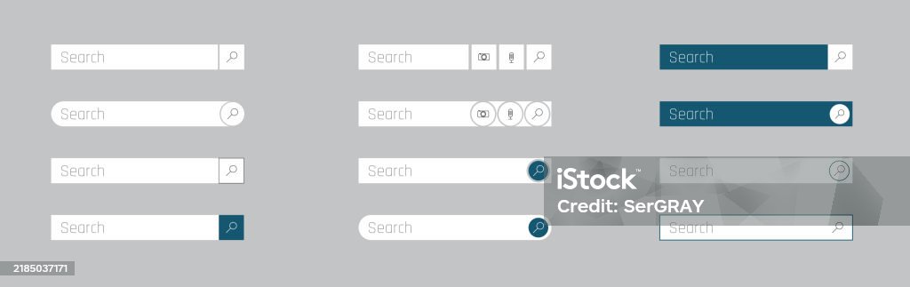 Various Modern Search Bar Designs Displayed On A Neutral Background ...