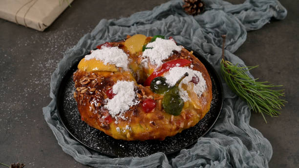 istock Bolo Rei or Kings Cake 2185038855