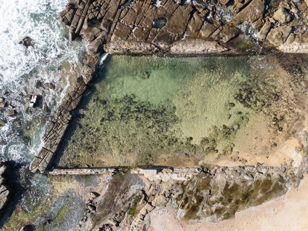 istock Top down view of ocean pool at Merewether - Newcastle NSW Australia 2185039130