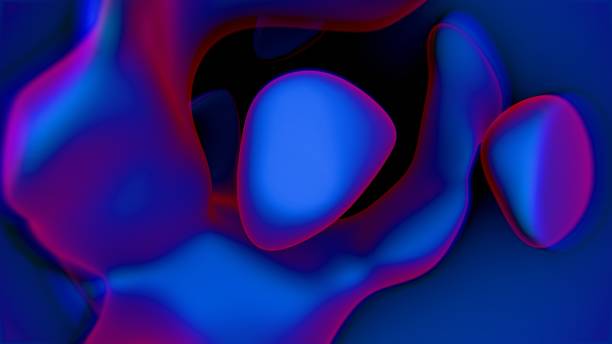 istock Abstract Organic Forms - Soft Gradient Shapes in Blue and Purple Tones 2185054682