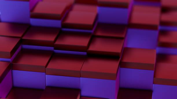 istock Gradient Stacked Cubes in Red and Purple Tones 2185054711