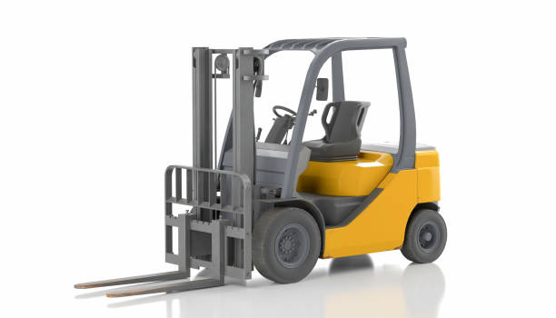 istock 3d rendering of a forklift truck. 2185058181