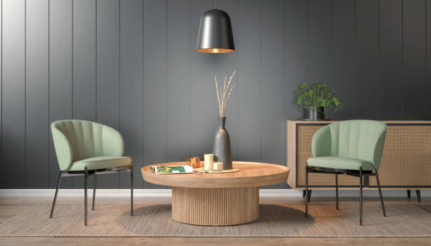 istock 3d rendering of a Scandinavian living room. 2185058274