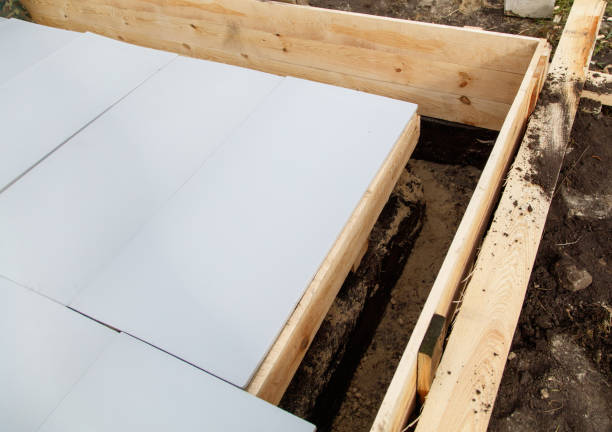 istock A wooden structure with a white base and a black hole in the middle 2185062040