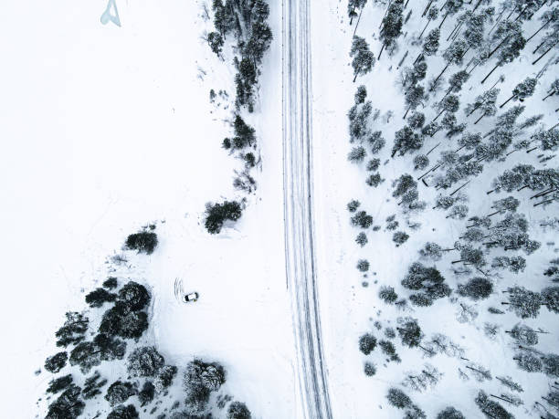 istock Snowy street in Finland 2185064693