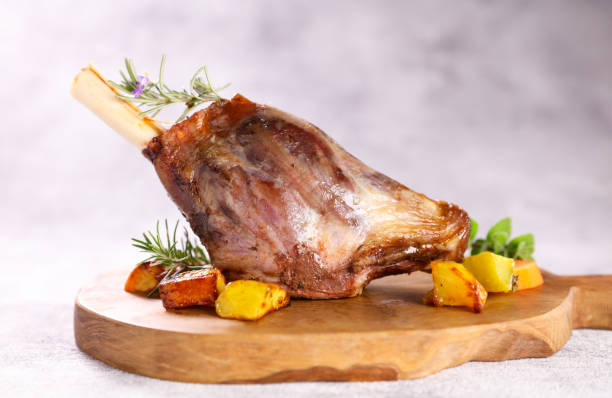 istock roasted lamb chop on wooden board 2185065146