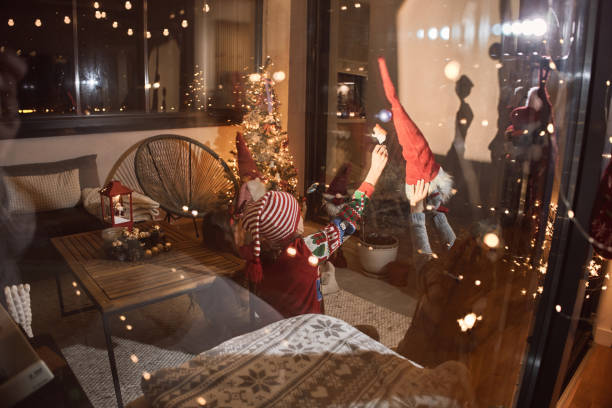istock Watching movie on Christmas Eve 2185071278
