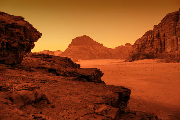 istock Landscape like the Surface of Mars Planet 2185073251