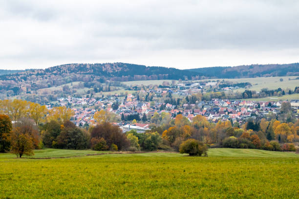 istock An autumn cycle tour through the Thuringian Forest on the Mommelstein cycle path between Schmalkalden and Brotterode - Thuringia 2185075728