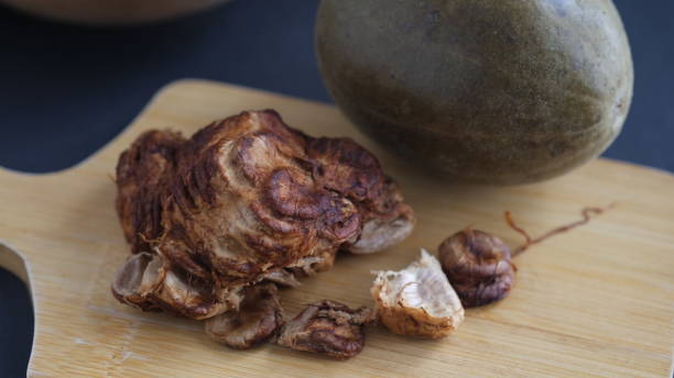 istock Dried lohankuo fruit that is halved. 2185077043