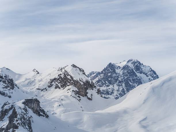 istock Snowy Mountains in Serre Chevalier Ski Resort 2185082205