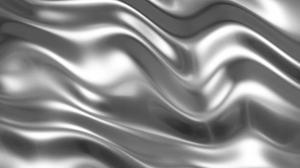 istock Chrome metal background, shiny and lustrous metal pattern texture, silky liquid chrome waves. 2185083577