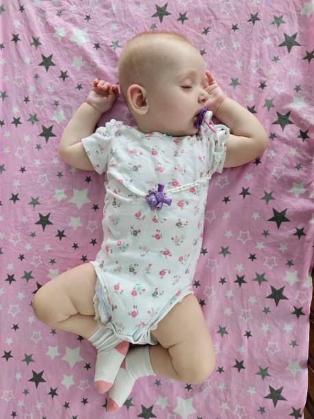 istock A 7-month-old baby sleeps on a star-shaped sheet 2185086027