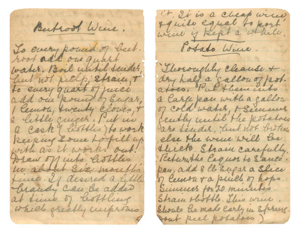 istock Old recipes for beetroot wine and potato wine 2185089841