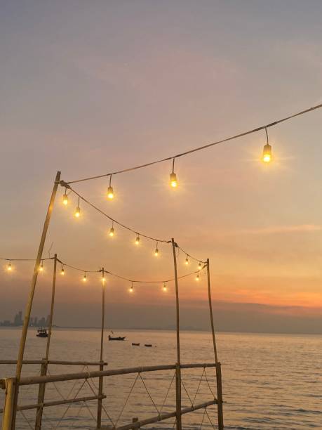 istock Beautiful sunset over sea background 2185094065