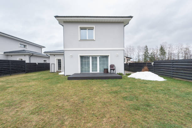 3D craftsman style house on white background with clipping path and copy space.