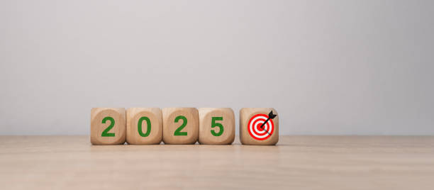 istock Environmental, Social and Governance Concepts ESG, Sustainable Corporate Development, Long-term Sustainability, Global Sustainability... Goals on Wooden Blocks, Stepping into 2025 2185109727