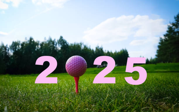 istock A vibrant pink golf tee with a golf ball ready for play, set against a lush green backdrop in 2025 concept 2185113218
