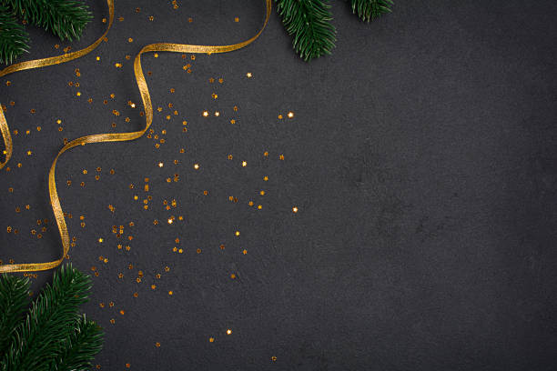 istock Christmas festive background with sparkling confetti 2185115530