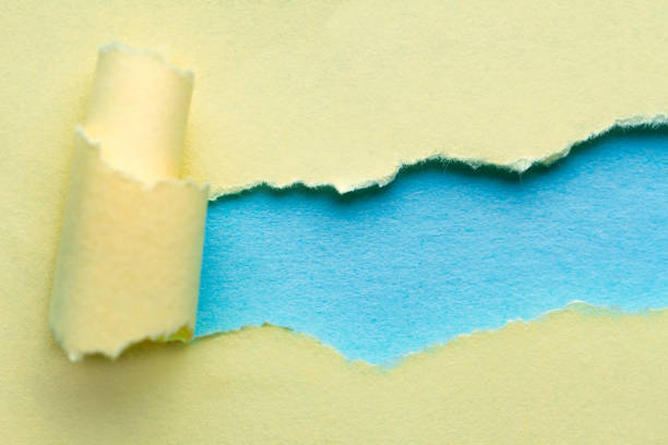istock Ripped paper. Torn and twisted paper strip with place for text or message. Sizable and editable wrapped paper. Copy space 2185117616