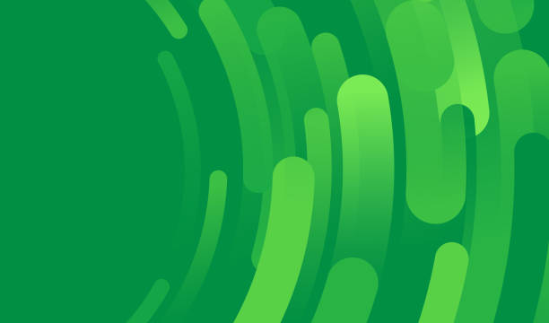 Green Abstract Modern Circling Background Green abstract modern circle dash zoom in background design. green-background stock illustrations