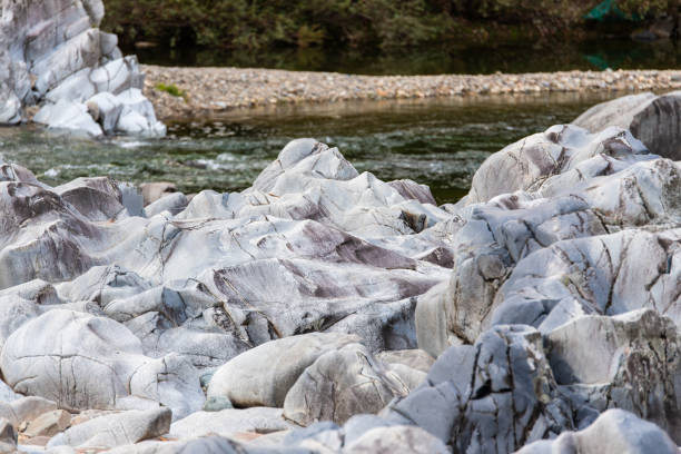 Stones in the mountain river