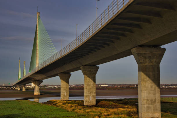 istock Mersey Gateway bridge linking Runcorn to Widnes across River Mersey estuary, Runcorn, Cheshire, England, Britain 2185123806