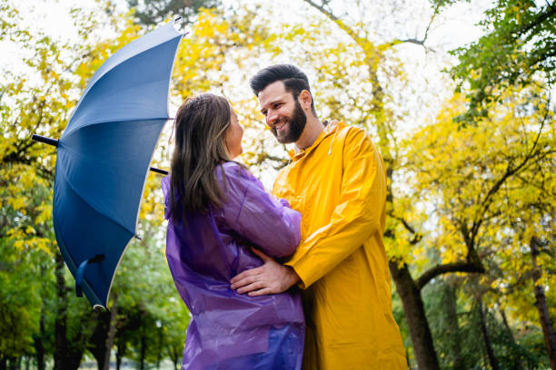istock Couple in love on a rainy day 2185124049