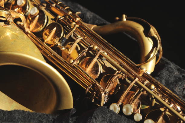 istock Golden Resonance: Close-Up of a Vintage Saxophone 2185124291
