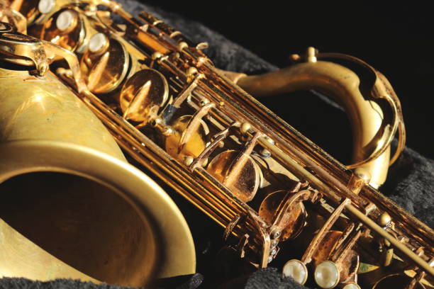 istock Golden Resonance: Close-Up of a Vintage Saxophone 2185124300