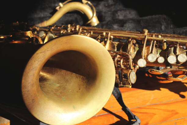 istock Golden Resonance: Close-Up of a Vintage Saxophone 2185124302