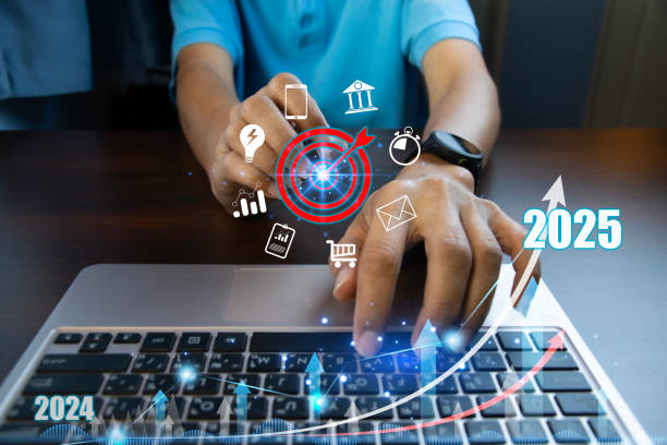 istock Concept, Setting Key Goals in 2025, Achievements in 2025, Profitable Performance 2185124604