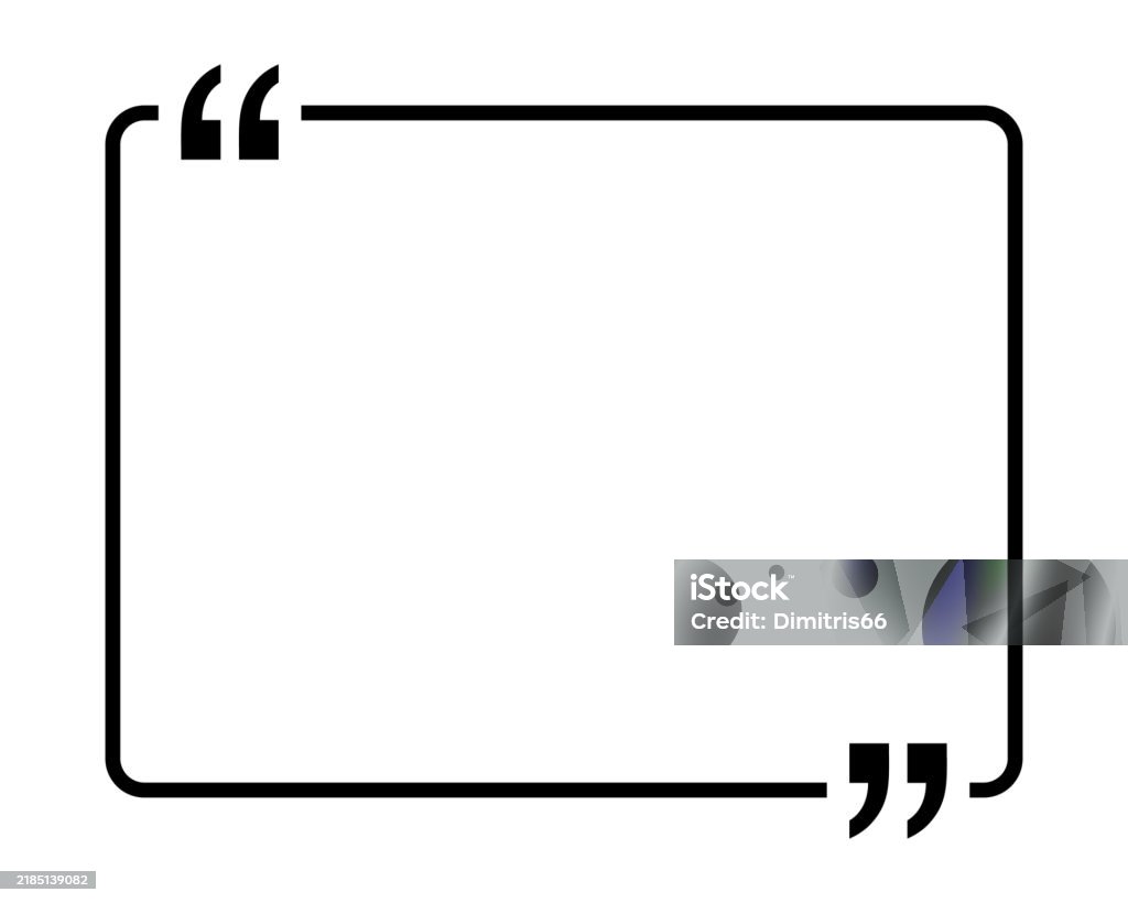 Message Editable Frame Quote Frame Template With Editable Stroke Stock Illustration - Download ...