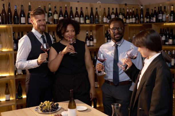 istock Multiracial Group of Sommeliers Expertizing Wine 2185140433