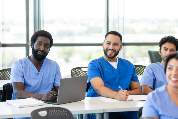 istock Cheerful group of medical or nursing students 2185146474