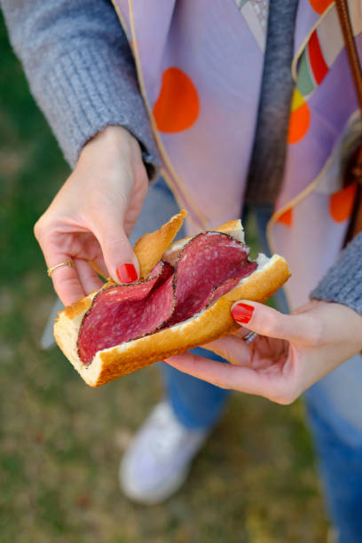 istock baguette sandwich with salami 2185148071