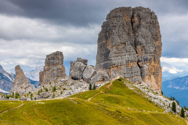 istock Cinque Torri mountain tower in the Dolomites 2185149436