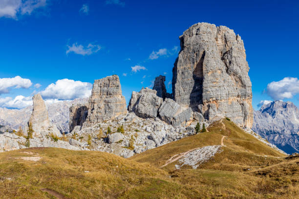 istock Cinque Torri mountain tower in the Dolomites 2185151191