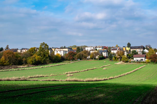 istock houses on the edge of the fields 2185151661