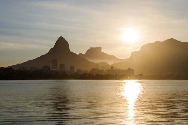 istock Sunset view at Rodrigo de Freitas Lagoon in Rio de Janeiro. 2185160672