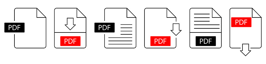 Pdf Files Format Download Stock Illustration - Download Image Now ...