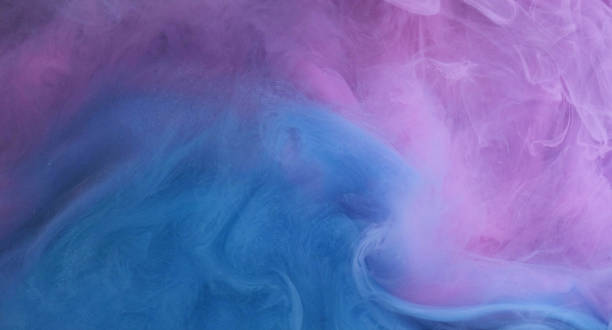 istock Air cloud cotton wool smoking fog blue purple mist 2185162623