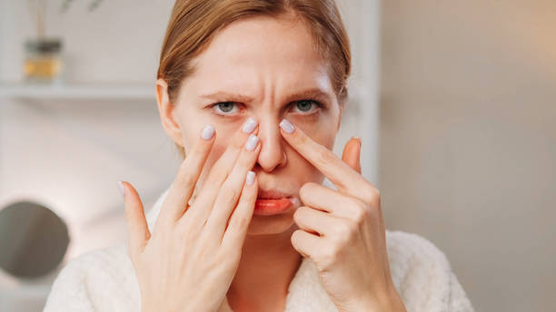 istock Damage cosmetology bad result unsatisfied lady 2185162645