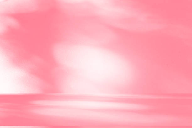 istock Wall interior background, studio, and backdrops show products. with shadow from window color white and pink light. background for text insertion and presentation of product 2185177642